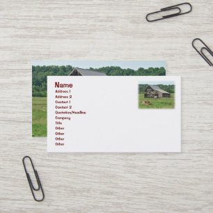 Old Barn Mail Pouch Tobacco Advertising Business Card