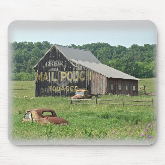 Old Barn Mail Pouch Tobacco Advertising Mouse Pad (Front)