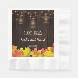 Old Barn Mason Jars String Lights I DO BBQ Napkin