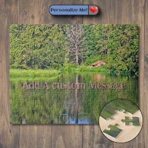 Old Barn on a Lake Jigsaw Puzzle