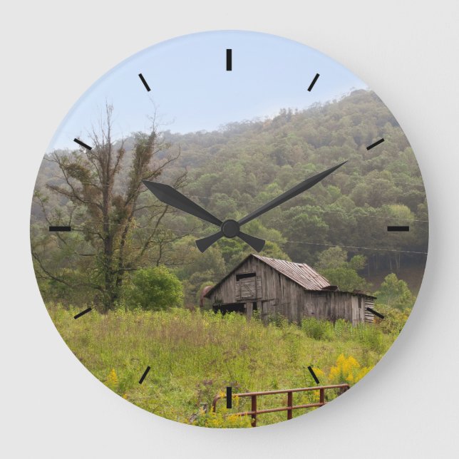 Old Barn Photo Large Clock (Front)