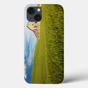 Old Barn Surrounded by Spring Wheat Field 2 iPhone 13 Case