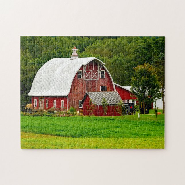 Old Barn Wisconsin. Jigsaw Puzzle (Horizontal)