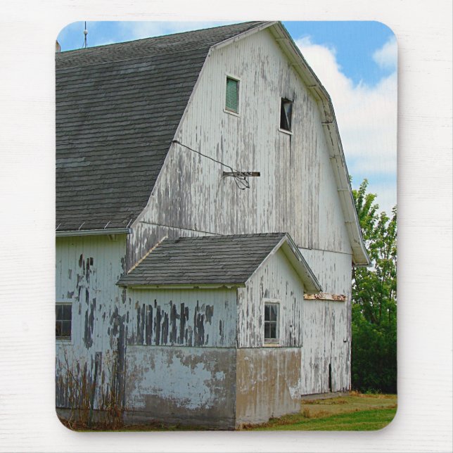 Old Barn With Oil Paint Effect Mouse Pad (Front)