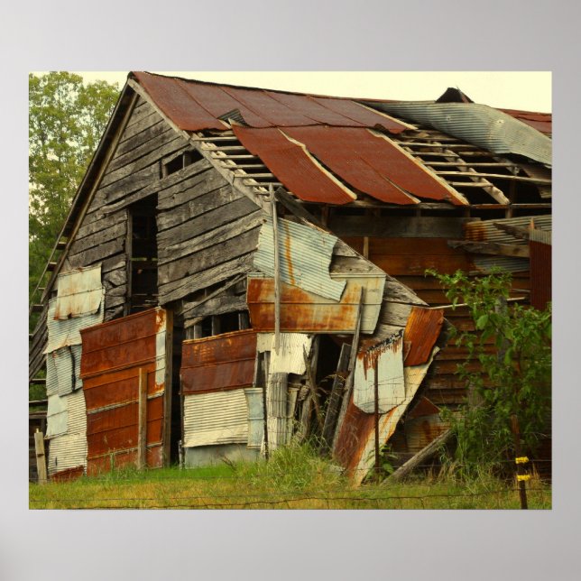 Old Barn with Tin Poster (Front)