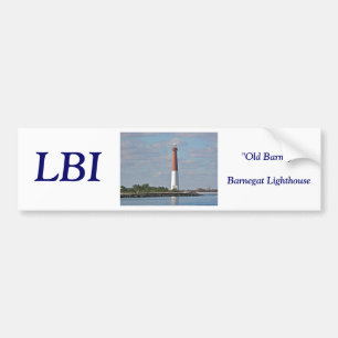 "Old Barney" Barnegat Lighthouse LBI NJ Bumper Sticker