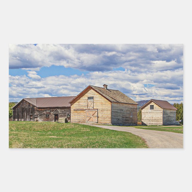 Old Barns Rectangular Sticker (Front)