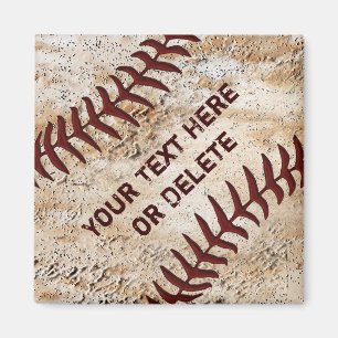 Old Baseball Magnets, Up Close Baseball Stitching Magnet