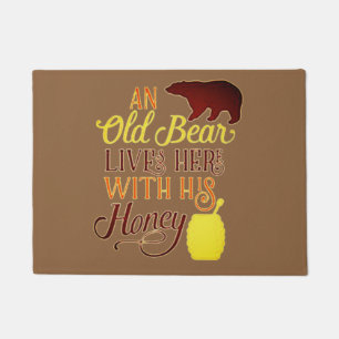 Old Bear Lives Here Doormat