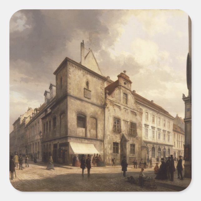Old Berlin City Hall, 1867 Square Sticker (Front)
