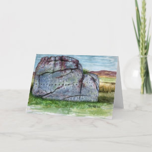 Old Bewick Rock Art Northumberland Note Card