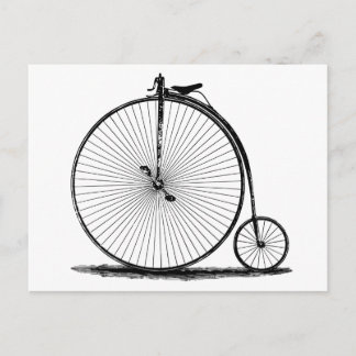 old bicycle |19th century penny farthing l Vintage Postcard