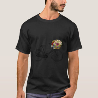 Old Bike Bicycle Flower Basket Hoodie T-Shirt