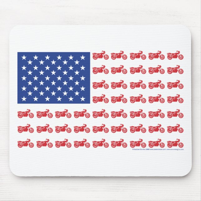 OLD-BIKE-FLAG-2-TEE MOUSE PAD (Front)