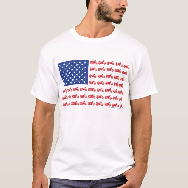 OLD-BIKE-FLAG-2-TEE T-Shirt (Front)