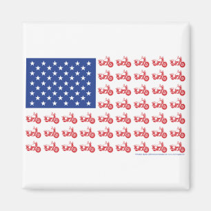 OLD-BIKE-FLAG-TEE MAGNET