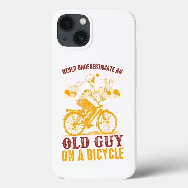 Old Biker Design | Bicycle | never underestimate  Case-Mate iPhone Case (Back)