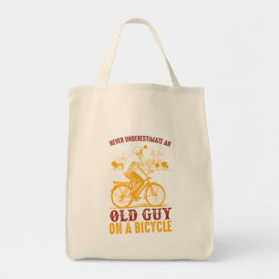 Old Biker Design Bicycle never underestimate Tote Bag