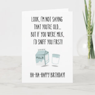 Old Birthday Card, Funny Birthday Card Rude