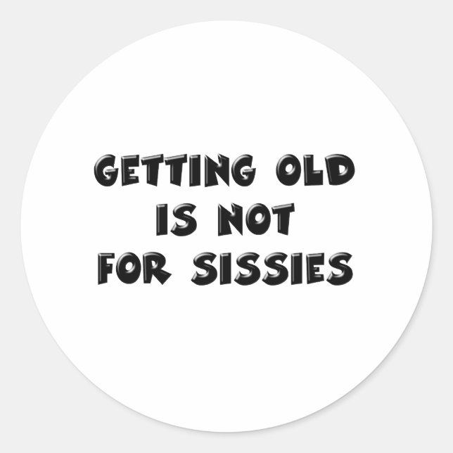 Old Birthday Classic Round Sticker (Front)