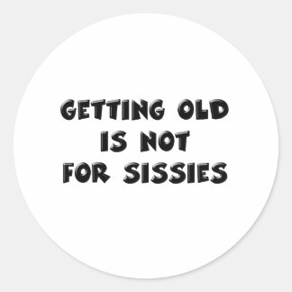 Old Birthday Classic Round Sticker