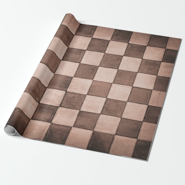 Old black and white tiled stone wall texture backg wrapping paper (Unrolled)