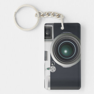 Old black camera key ring
