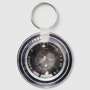 Old black camera key ring