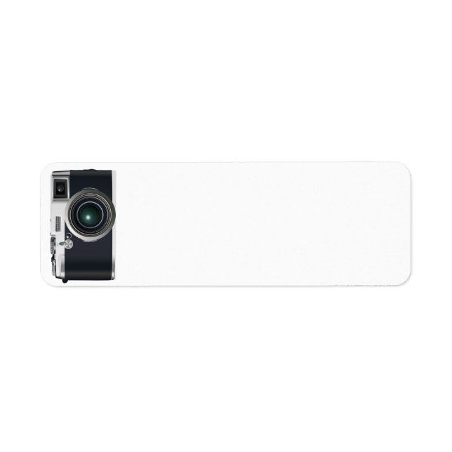 Old black camera return address label (Front)