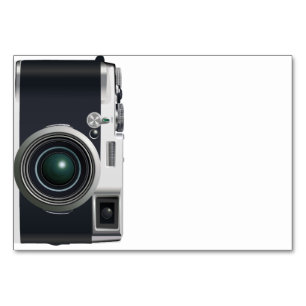 Old black camera table number