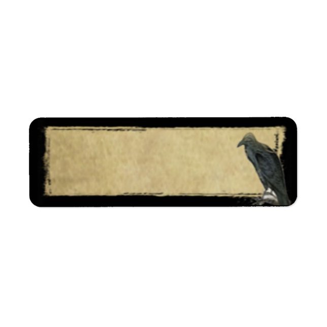 Old Black Raven- Prim Return Address Labels... Label (Front)