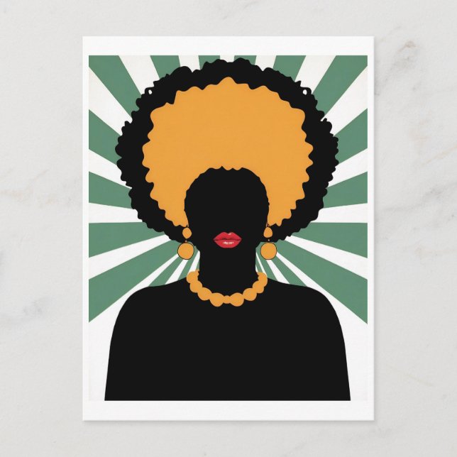 old black woman illustration postcard (Front)