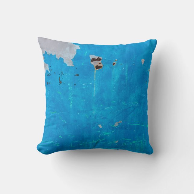Old blue iron doors rusty texture background.abstr cushion (Front)