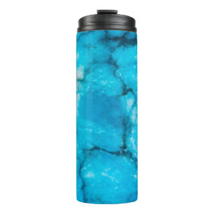 Old blue marble look thermal tumbler