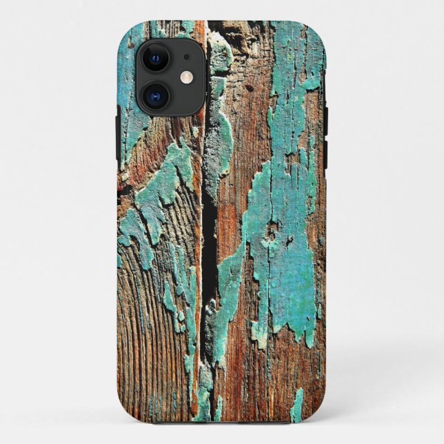 Old blue paint on wood Case-Mate iPhone case (Back)