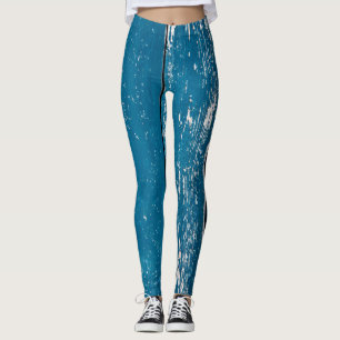 Old blue wood leggings