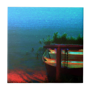 Old boat ceramic tile