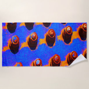 Old bolts beach towel