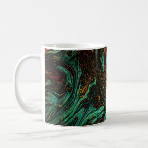 Old book cover with abstract antique pattern  coffee mug