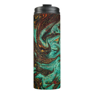 Old book cover with abstract antique pattern thermal tumbler
