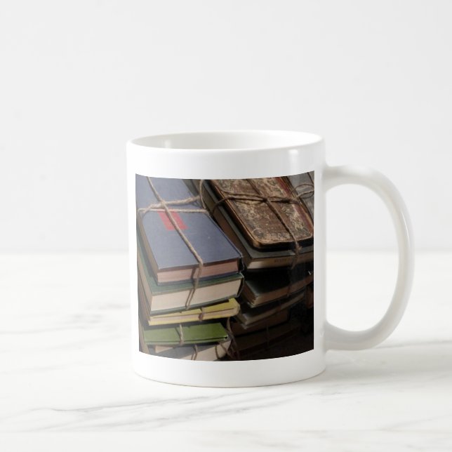 Old book stack coffee mug (Right)