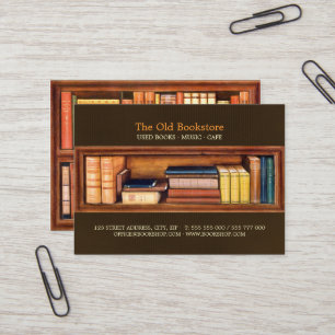 Old Books Bookstore Library business card
