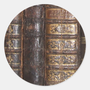 Old Books Classic Round Sticker