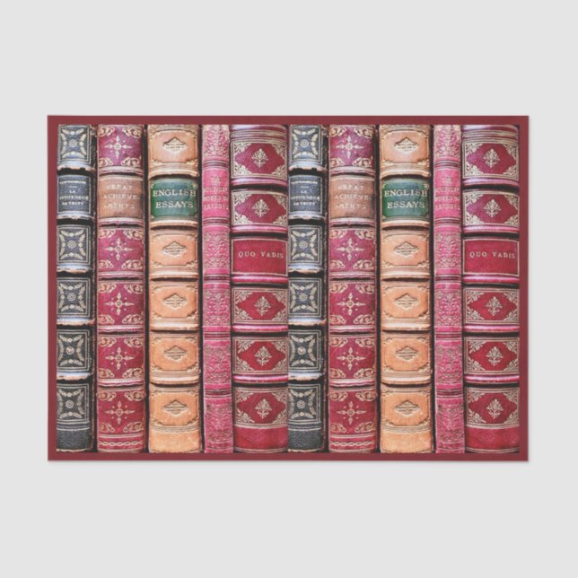 Old Books Decoupage (English Essays) Tissue Paper (Front)