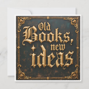 Old books new ideas invitation
