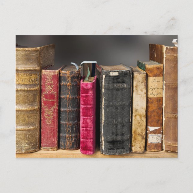 Old books postcard (Front)