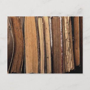 Old books postcard