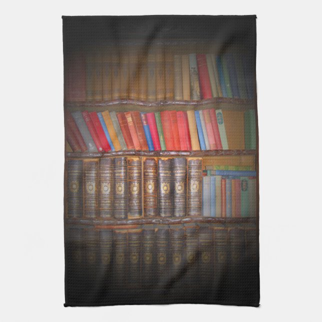 Old Books Tea Towel (Vertical)
