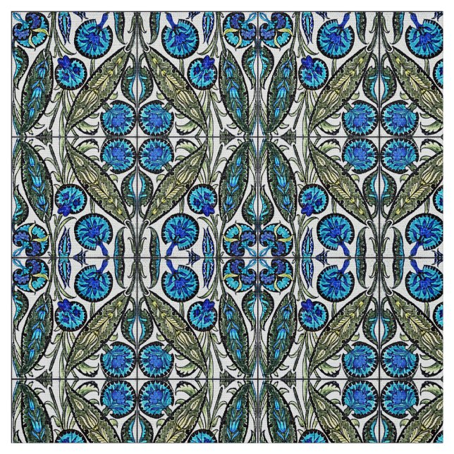 Old Botanical Victorian Design For Textiles Fabric (Swatch)