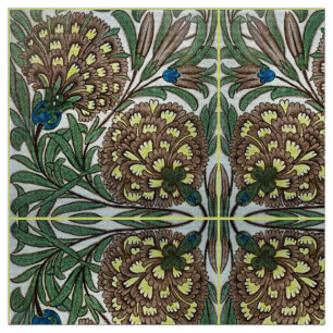 Old Botanical Victorian Design For Textiles Fabric